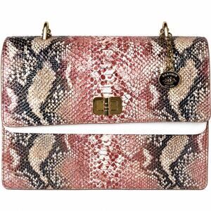 Brahmin Hallie Multi Skyterra Snake Embossed Leather Shoulder Bag NWT $455